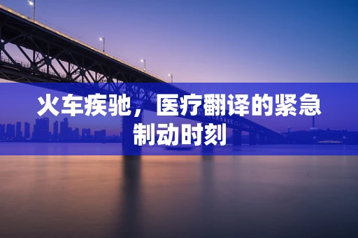 火车疾驰，医疗翻译的紧急制动时刻