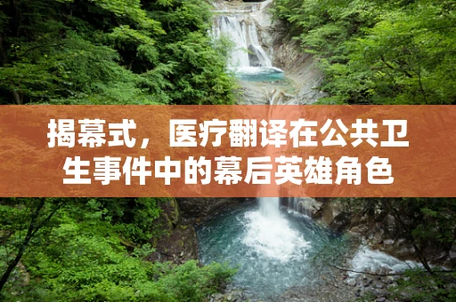 揭幕式，医疗翻译在公共卫生事件中的幕后英雄角色