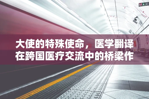 大使的特殊使命，医学翻译在跨国医疗交流中的桥梁作用