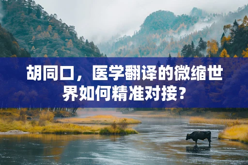 胡同口，医学翻译的微缩世界如何精准对接？