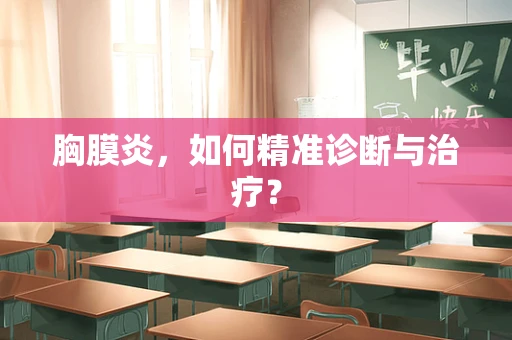 胸膜炎，如何精准诊断与治疗？