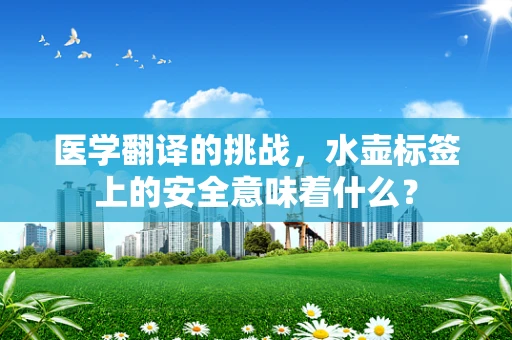 医学翻译的挑战，水壶标签上的安全意味着什么？