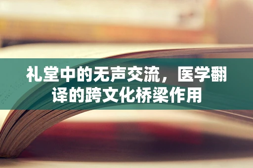 礼堂中的无声交流，医学翻译的跨文化桥梁作用