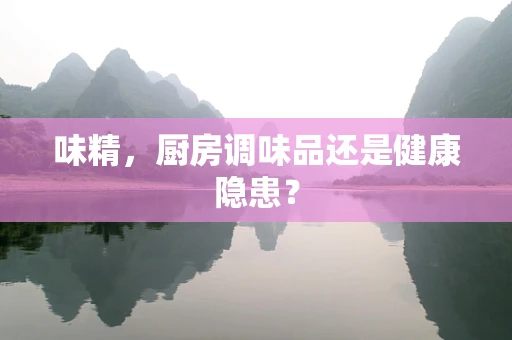 味精，厨房调味品还是健康隐患？