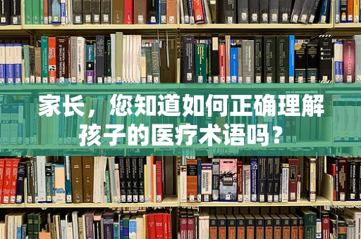 家长，您知道如何正确理解孩子的医疗术语吗？