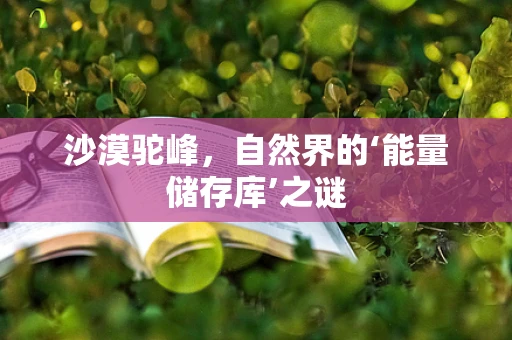 沙漠驼峰，自然界的‘能量储存库’之谜