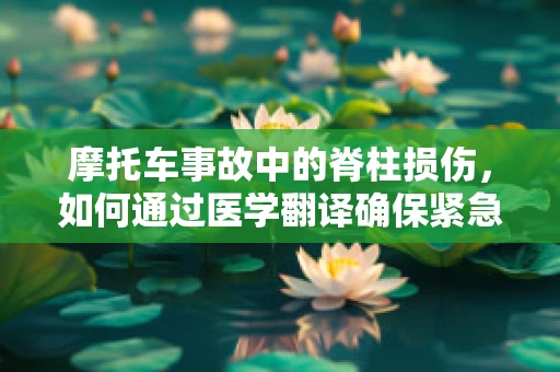 摩托车事故中的脊柱损伤，如何通过医学翻译确保紧急救治的有效性？