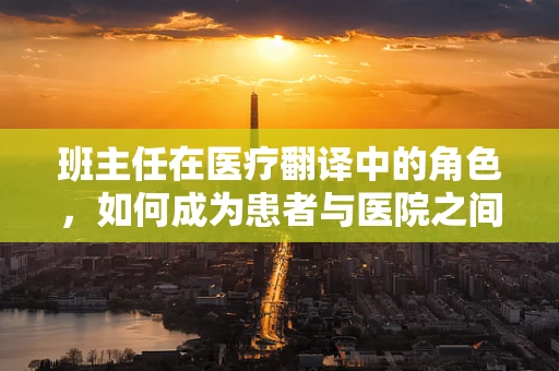 班主任在医疗翻译中的角色，如何成为患者与医院之间的桥梁？