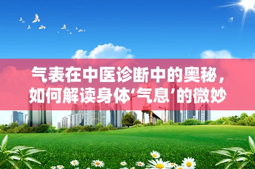 气表在中医诊断中的奥秘，如何解读身体‘气息’的微妙变化？