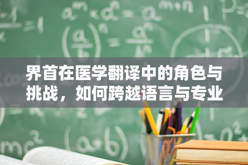 界首在医学翻译中的角色与挑战，如何跨越语言与专业的双重边界？