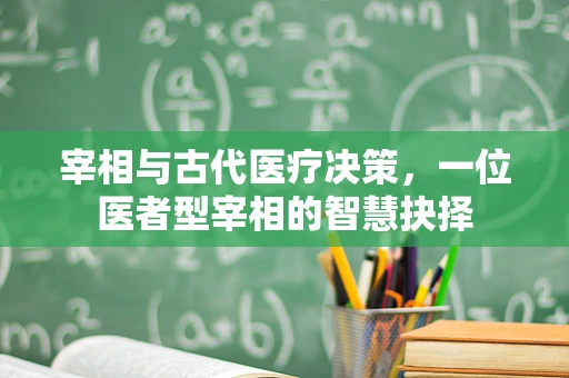 宰相与古代医疗决策，一位医者型宰相的智慧抉择