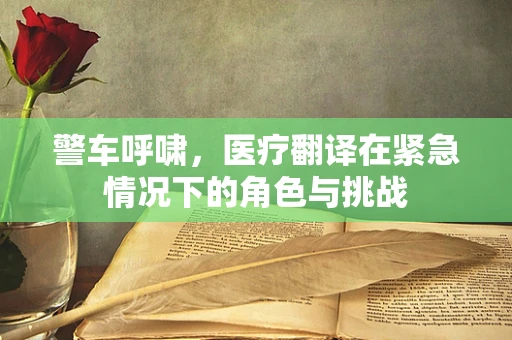 警车呼啸，医疗翻译在紧急情况下的角色与挑战