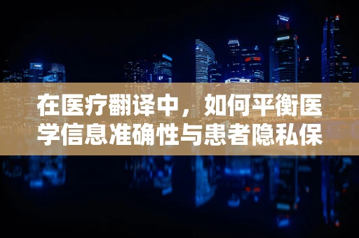 在医疗翻译中，如何平衡医学信息准确性与患者隐私保护？
