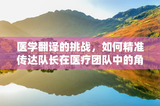 医学翻译的挑战，如何精准传达队长在医疗团队中的角色？