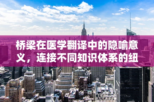 桥梁在医学翻译中的隐喻意义，连接不同知识体系的纽带