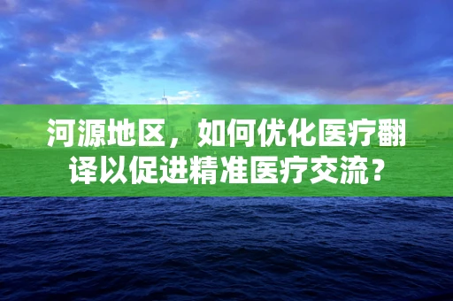 河源地区，如何优化医疗翻译以促进精准医疗交流？