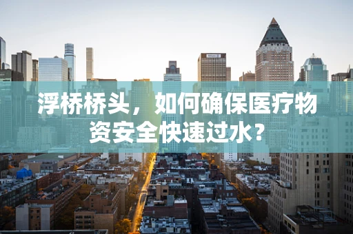浮桥桥头，如何确保医疗物资安全快速过水？