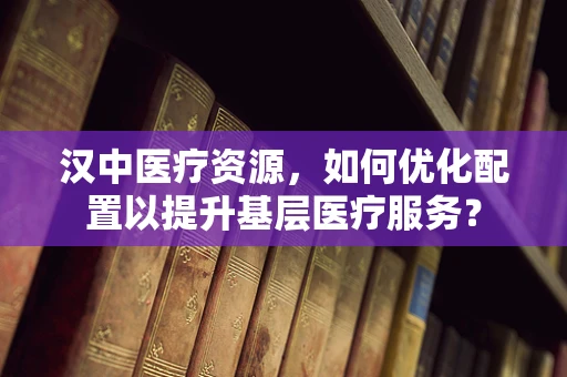 汉中医疗资源，如何优化配置以提升基层医疗服务？