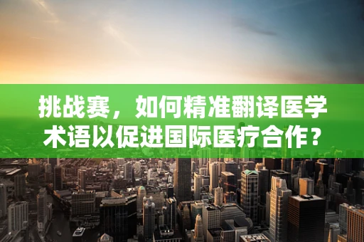 挑战赛，如何精准翻译医学术语以促进国际医疗合作？