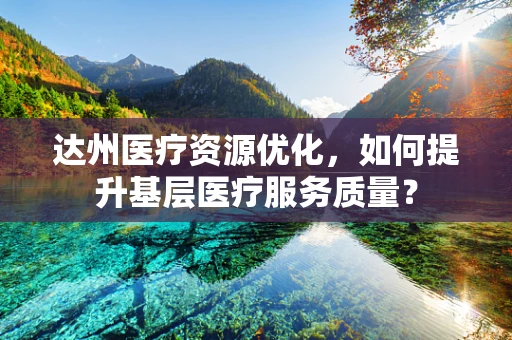 达州医疗资源优化，如何提升基层医疗服务质量？