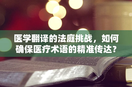 医学翻译的法庭挑战，如何确保医疗术语的精准传达？