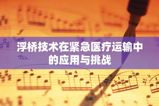 浮桥技术在紧急医疗运输中的应用与挑战