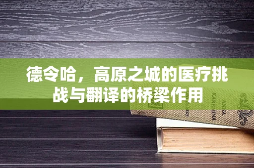 德令哈，高原之城的医疗挑战与翻译的桥梁作用
