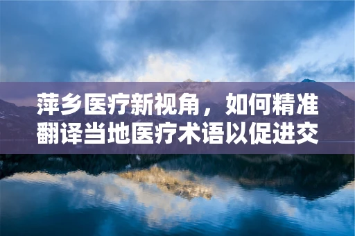 萍乡医疗新视角，如何精准翻译当地医疗术语以促进交流？