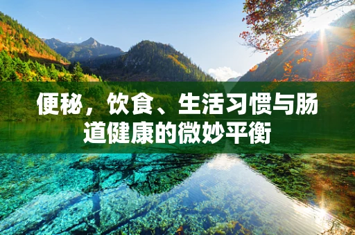便秘，饮食、生活习惯与肠道健康的微妙平衡