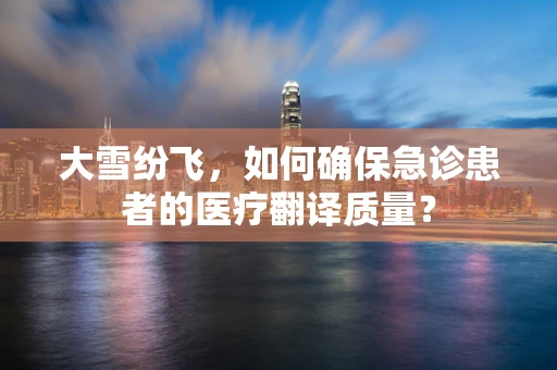 大雪纷飞，如何确保急诊患者的医疗翻译质量？