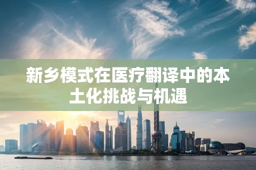 新乡模式在医疗翻译中的本土化挑战与机遇