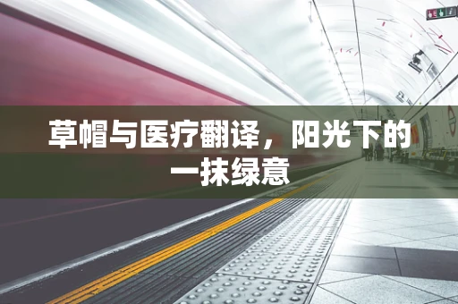 草帽与医疗翻译，阳光下的一抹绿意