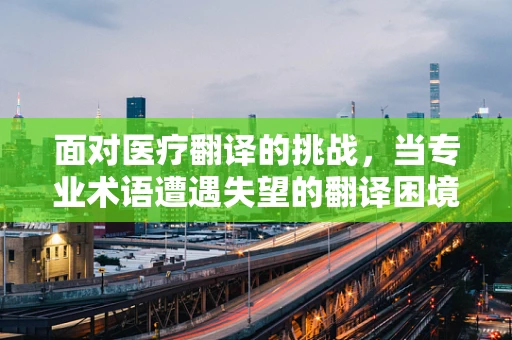 面对医疗翻译的挑战，当专业术语遭遇失望的翻译困境
