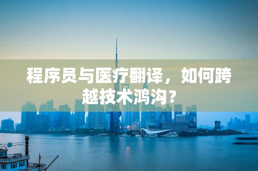 程序员与医疗翻译，如何跨越技术鸿沟？