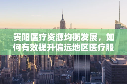 贵阳医疗资源均衡发展，如何有效提升偏远地区医疗服务质量？