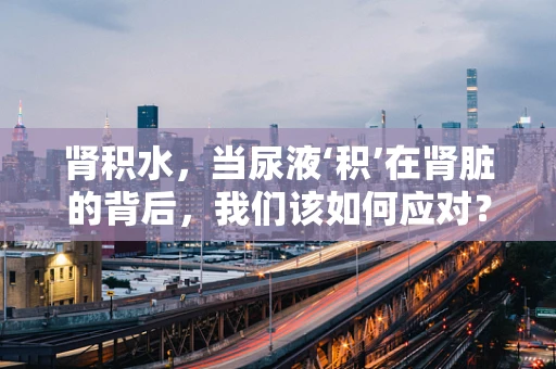 肾积水，当尿液‘积’在肾脏的背后，我们该如何应对？