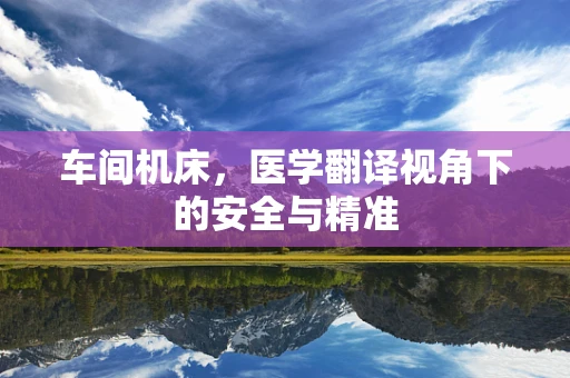 车间机床，医学翻译视角下的安全与精准
