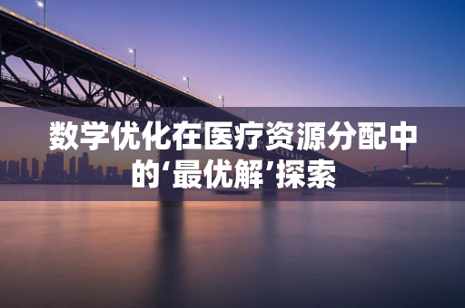 数学优化在医疗资源分配中的‘最优解’探索