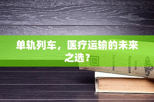 单轨列车，医疗运输的未来之选？