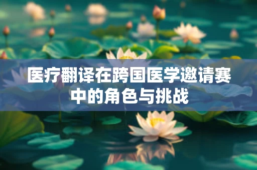 医疗翻译在跨国医学邀请赛中的角色与挑战