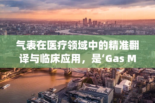 气表在医疗领域中的精准翻译与临床应用，是‘Gas Meter’还是‘Pneumograph’？