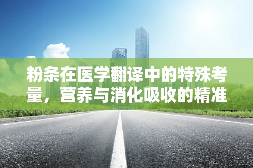 粉条在医学翻译中的特殊考量，营养与消化吸收的精准表达