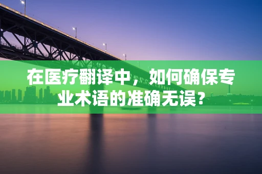 在医疗翻译中，如何确保专业术语的准确无误？