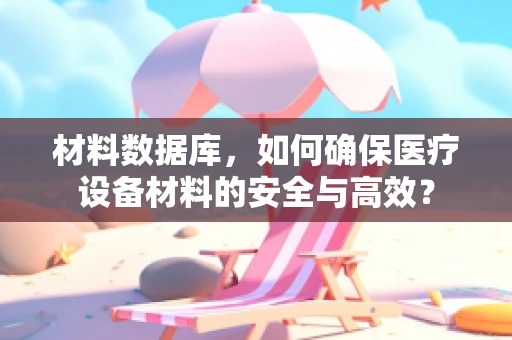 材料数据库，如何确保医疗设备材料的安全与高效？