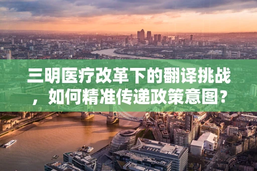 三明医疗改革下的翻译挑战，如何精准传递政策意图？