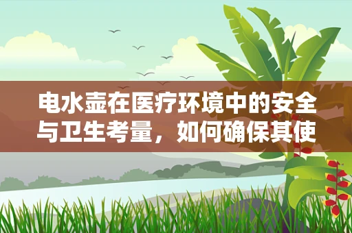 电水壶在医疗环境中的安全与卫生考量，如何确保其使用符合医疗级标准？