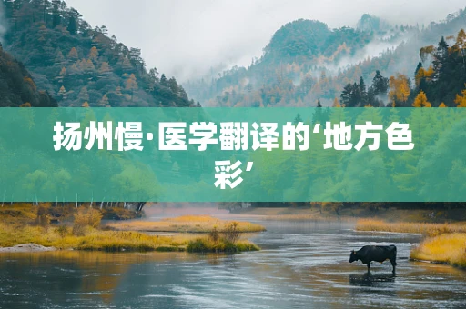 扬州慢·医学翻译的‘地方色彩’