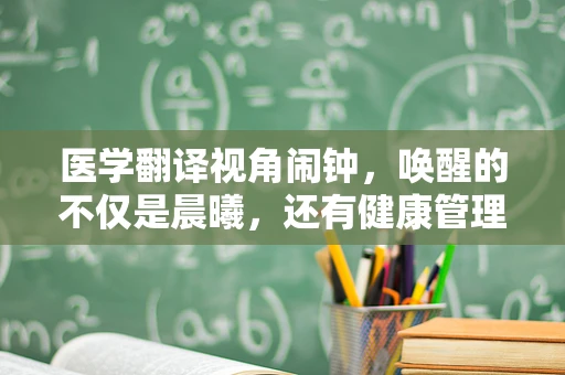 医学翻译视角闹钟，唤醒的不仅是晨曦，还有健康管理的奥秘