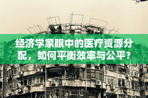 经济学家眼中的医疗资源分配，如何平衡效率与公平？
