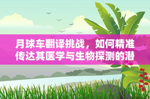 月球车翻译挑战，如何精准传达其医学与生物探测的潜力？
